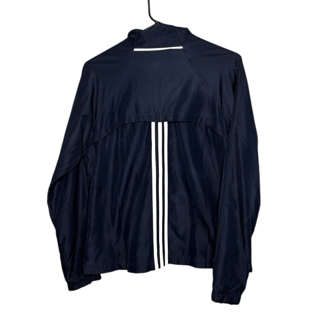 Adidas Track Jacket Long Sleeve Lightweight Navy Blue  Medium - Picture 5 of 6